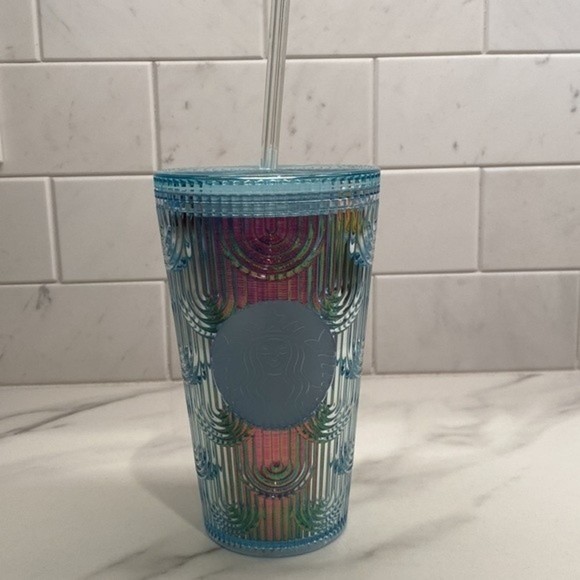 Starbucks - Bundle (2 Cups) Aqua Mermaid Cup with Straw - Picture 4 of 7